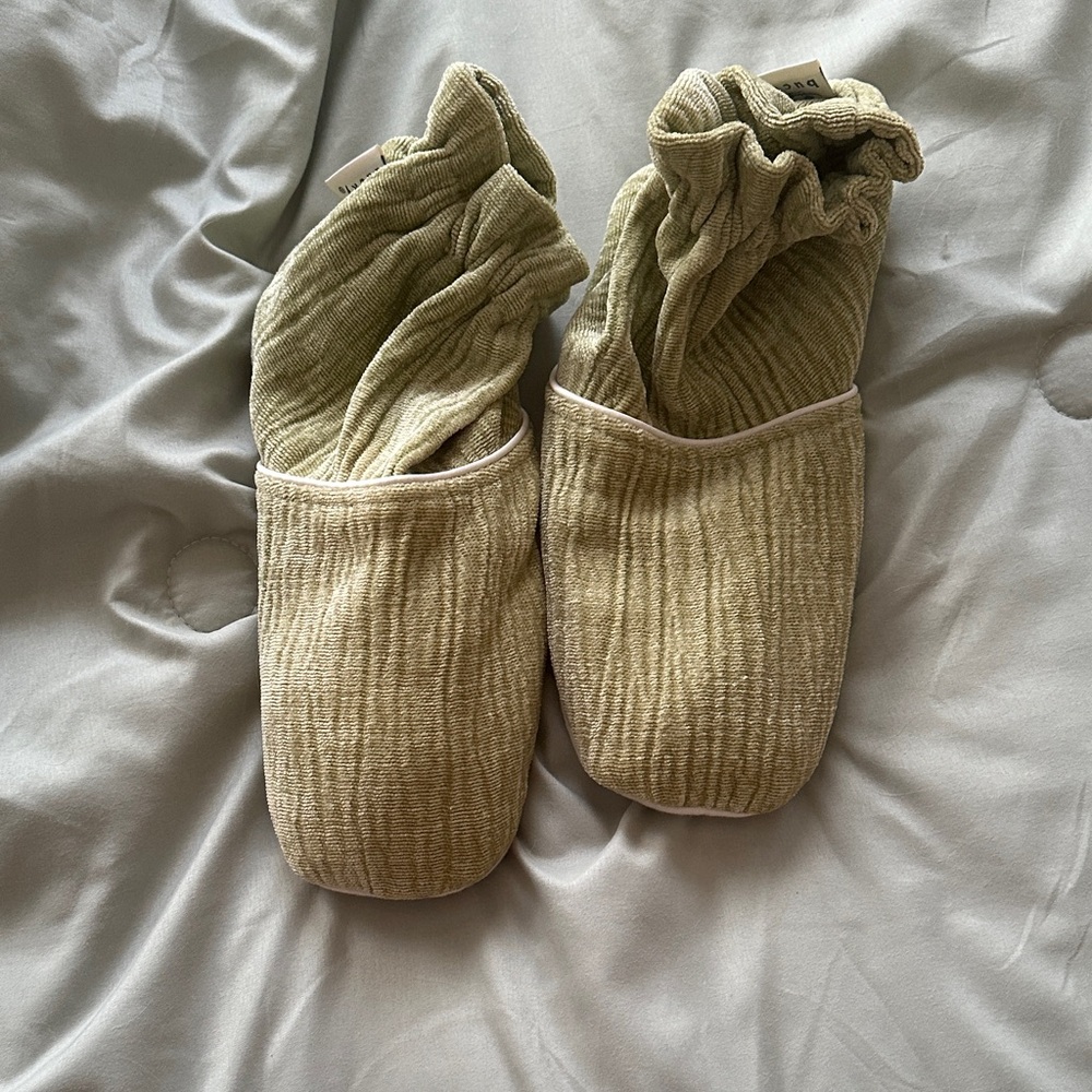 Cozy Olive Green Slippers